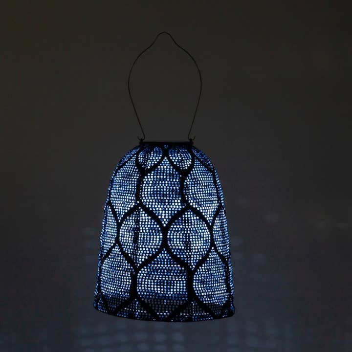 Allsop Home & Garden - Wholesale Lantern - Stella Bell 11" Solar Lantern - Ultramarine