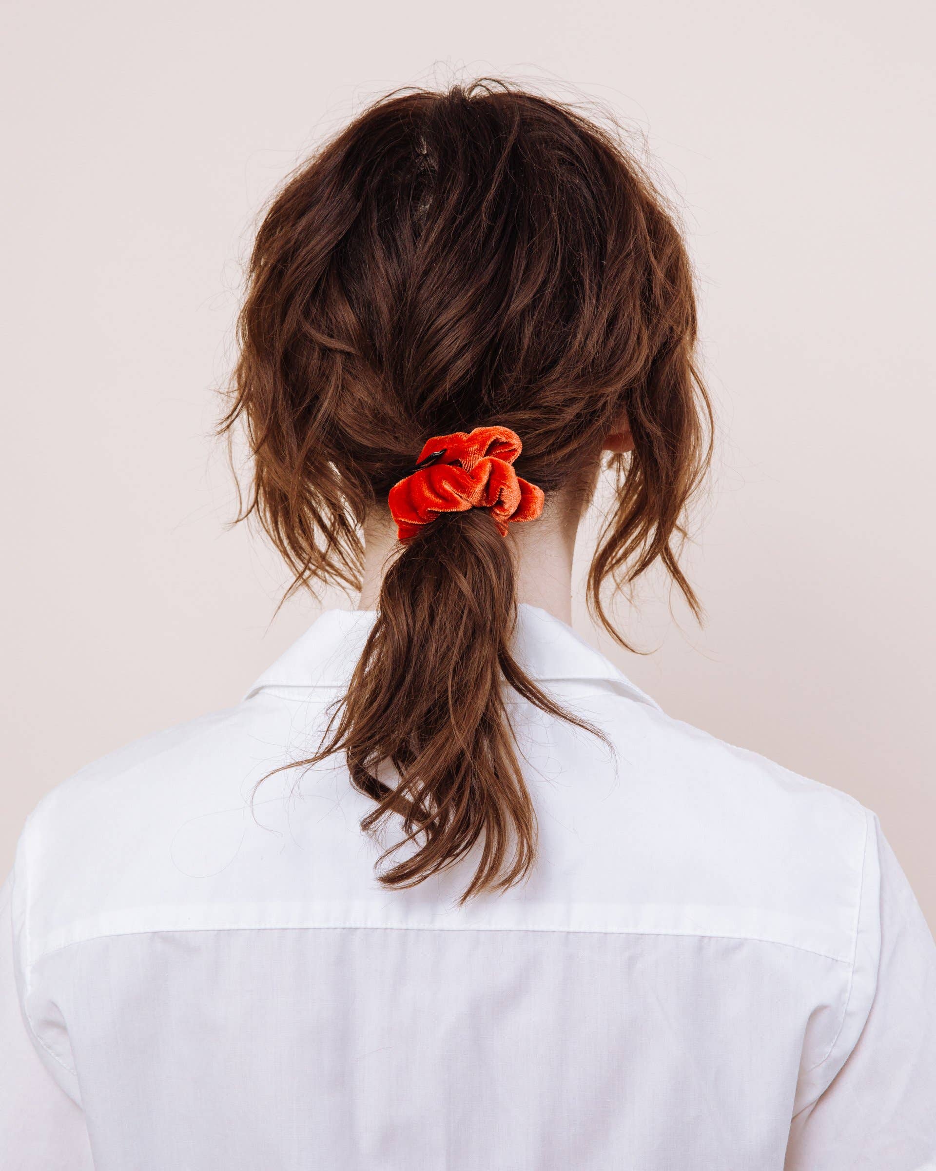 I'm With The Band - Wholesale Scrunchie - Women's - Velvet Sienna Mini Scrunchie3