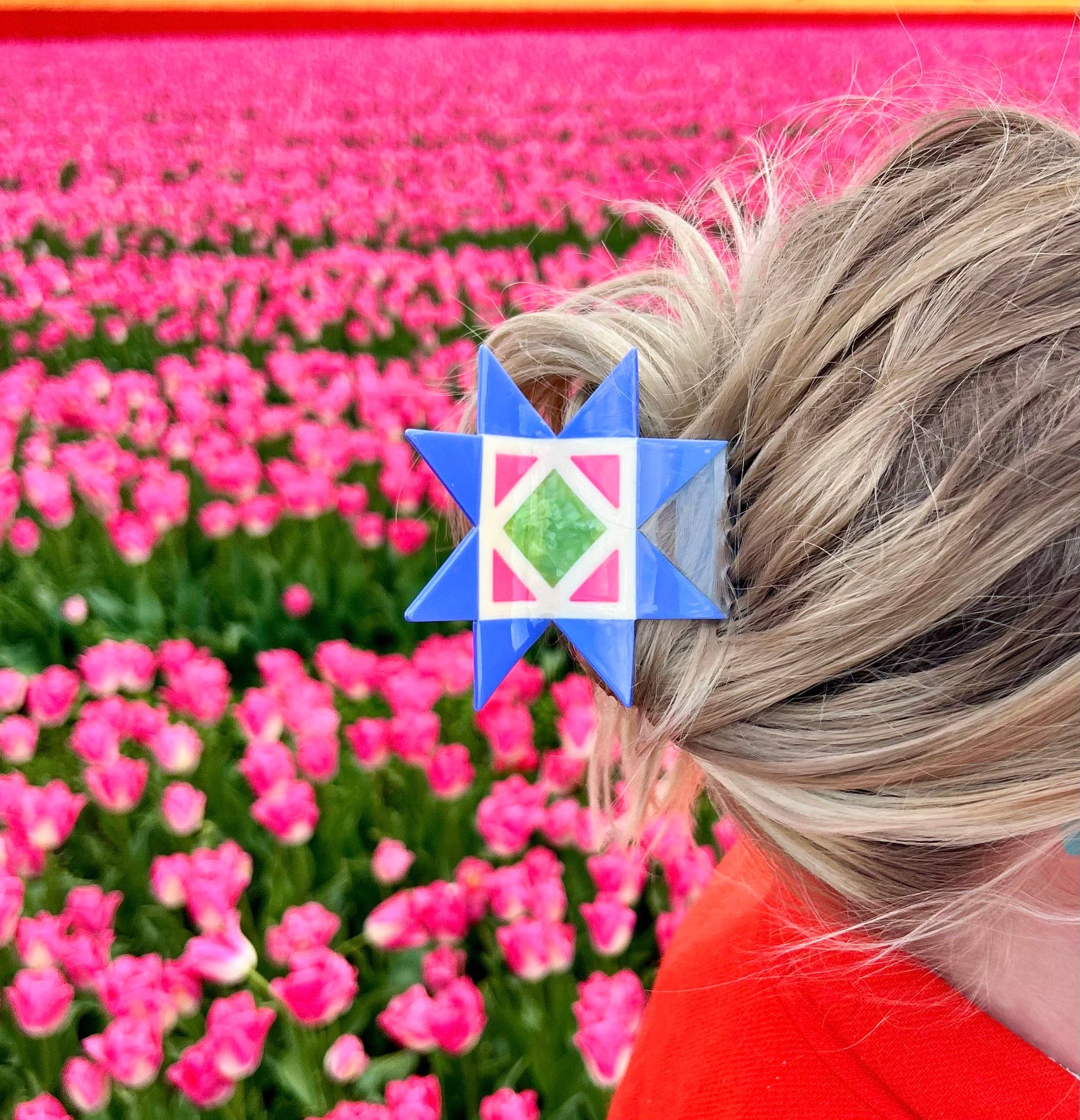 The Peach Fuzz - Wholesale Hair Accessories Set - Women's - Quilt Hair Claw9