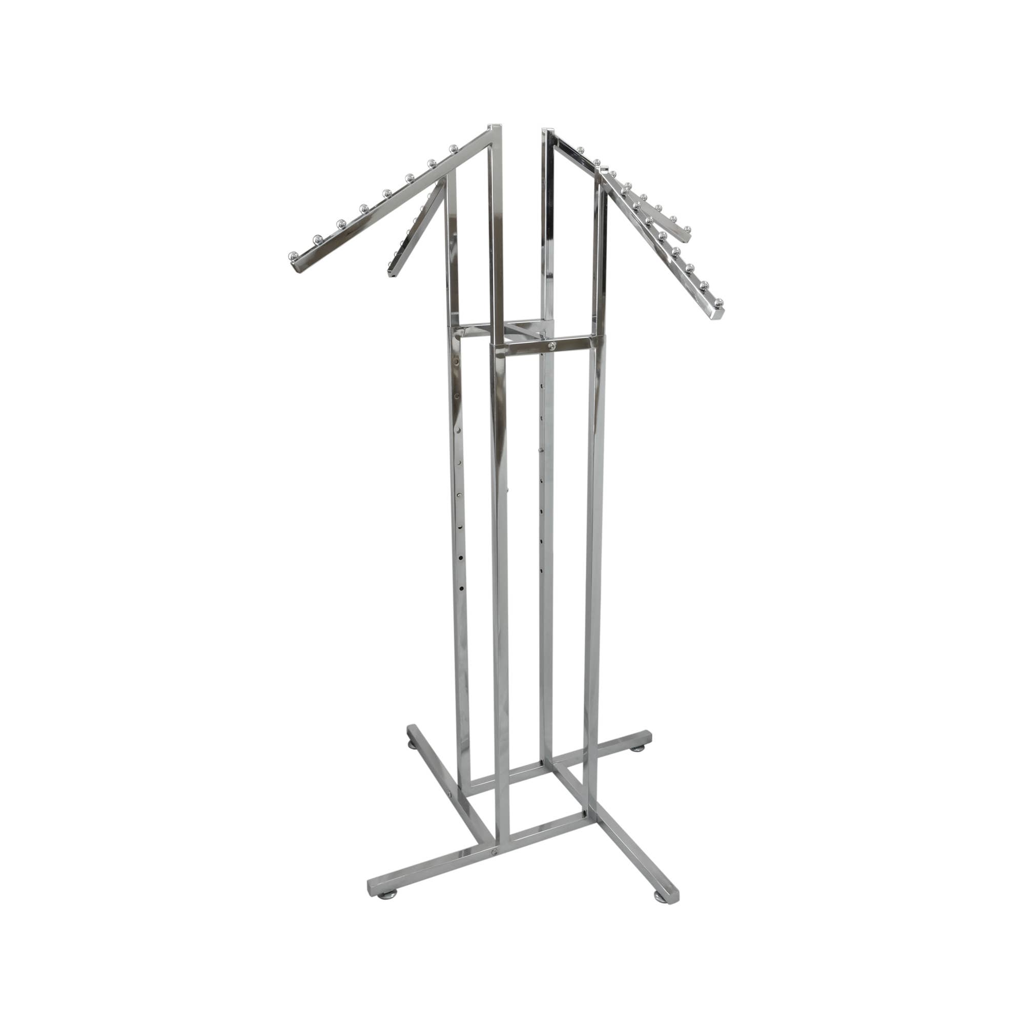 Suburban Sales - Wholesale Retailer Display - Apparel - 4-Way Garment Rack - Adjustable Height Retail Clothing Stand2