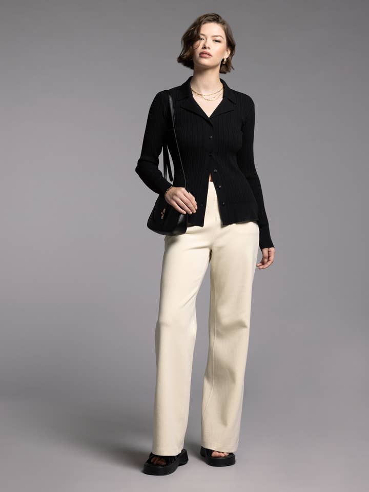 Weekend Los Angeles - Wholesale Knit Top - Women's - Notch Collar Knitted Top - ALLISON TOP