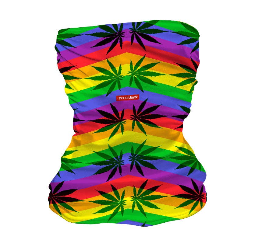 StonerDays Apparel - Wholesale Neck Warmer/Snood - Unisex - Rainbow Stripes Neck Gaiter0