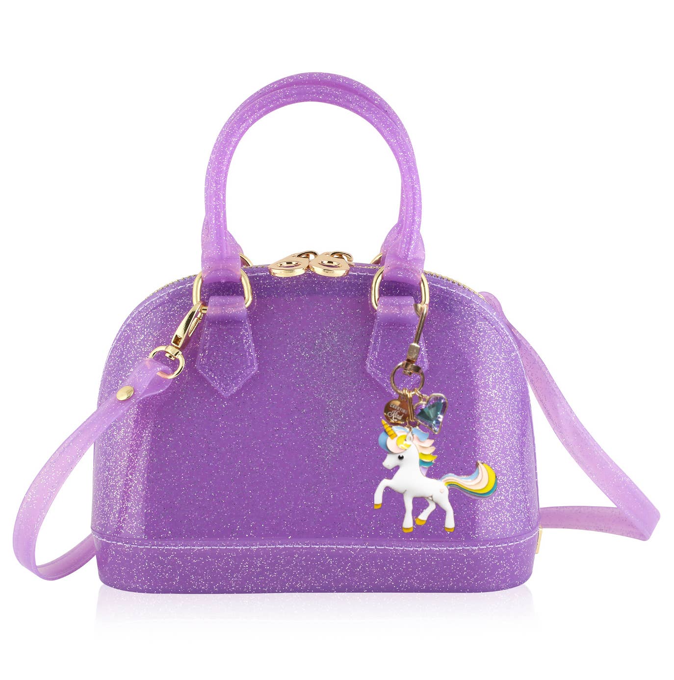 Carrying Kind - Wholesale Crossbody Bag - Kids - Cate Purple Sparkle: Charming Addition5