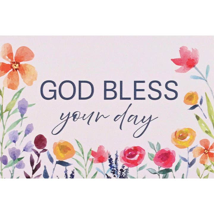 Cottage Garden - Wholesale Bookmark - Itty Bitty Card God Bless Your Day