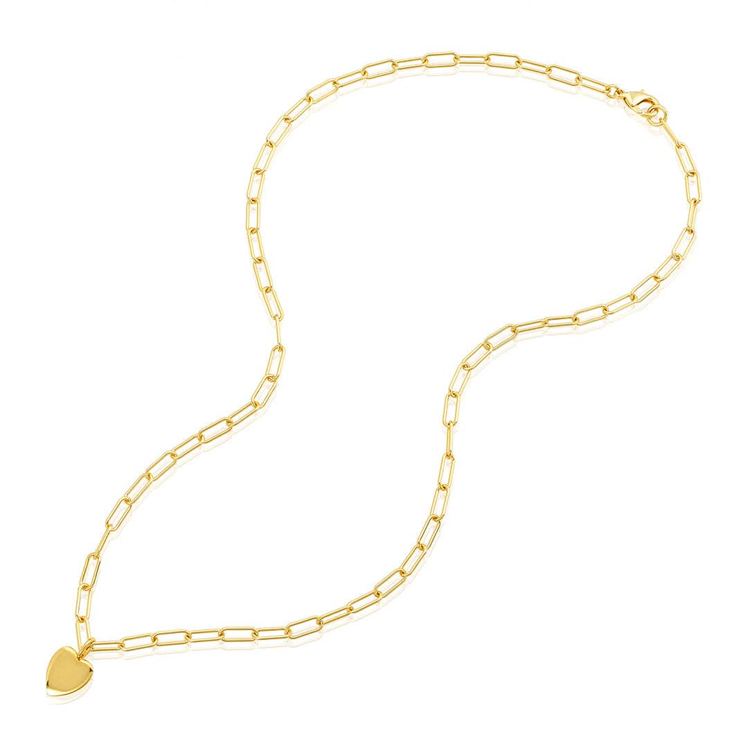 Adornia - Venta al por mayor Collares con colgantes/abalorios - Collar de cadena con clip de papel con dije de corazón de 25 pulgadas1