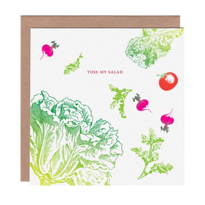 Toss My Salad Sexy Valentine's Day Greeting Card for wholesale by Ampersand M Studio