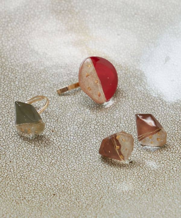 Ametsuchi by Amina Collection – wholesale Cocktail/statement ring – KINTSUGI Like Ring7