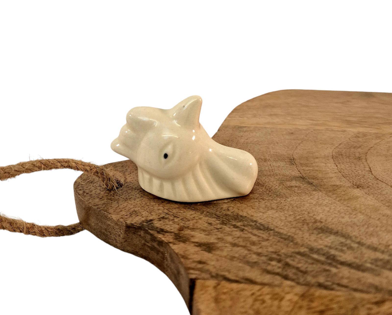 Geko Products - Wholesale Cutting Board - Large Mango Wood Chopping Board with Ceramic Chicken Head1