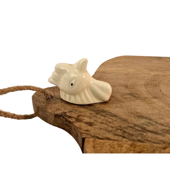 Geko Products - Wholesale Cutting Board - Large Mango Wood Chopping Board with Ceramic Chicken Head1