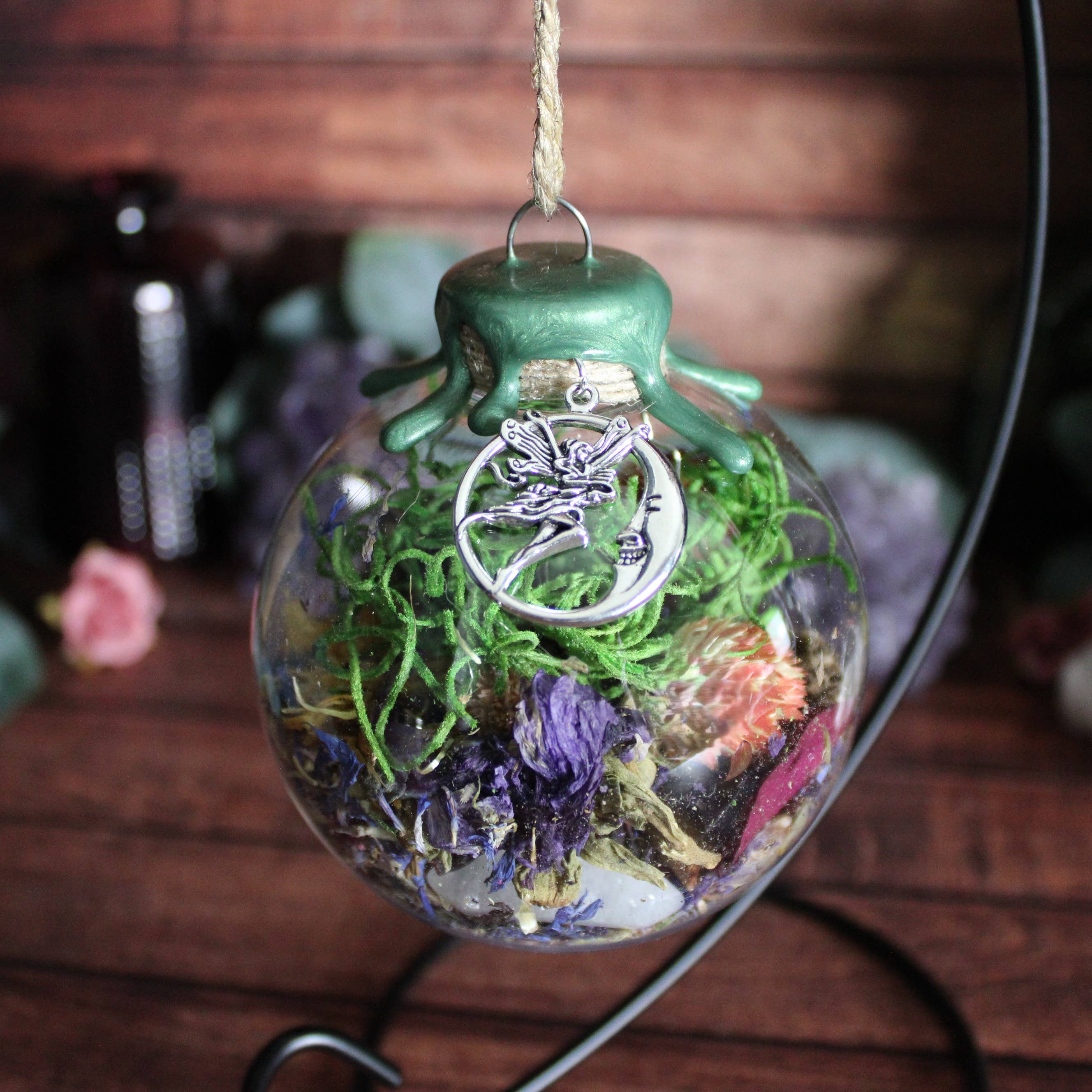 Moondust and Raven - Wholesale Amulet - Moon Fairy Witch Ball, Witchy Decor, Altar Decor, Fairycore1