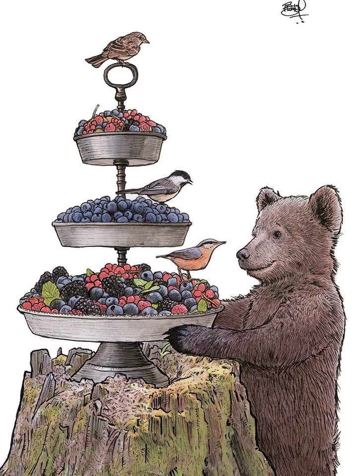 Berry Buffet #148 - verticaal voor wholesale door Shawn Braley Illustration