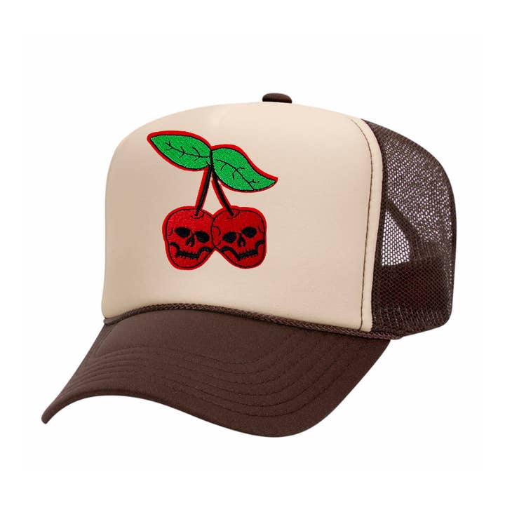 Cherry Skull Trucker Hat for wholesale by Breaker One Nine Customs