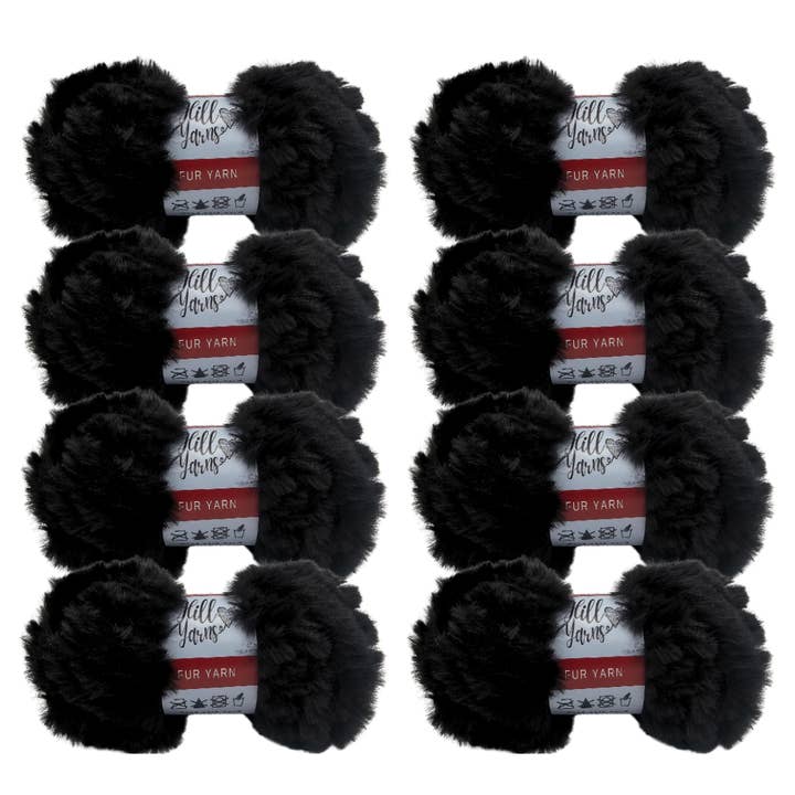 Hill Hjem - Wholesale Yarn - Fur Yarn Midnight