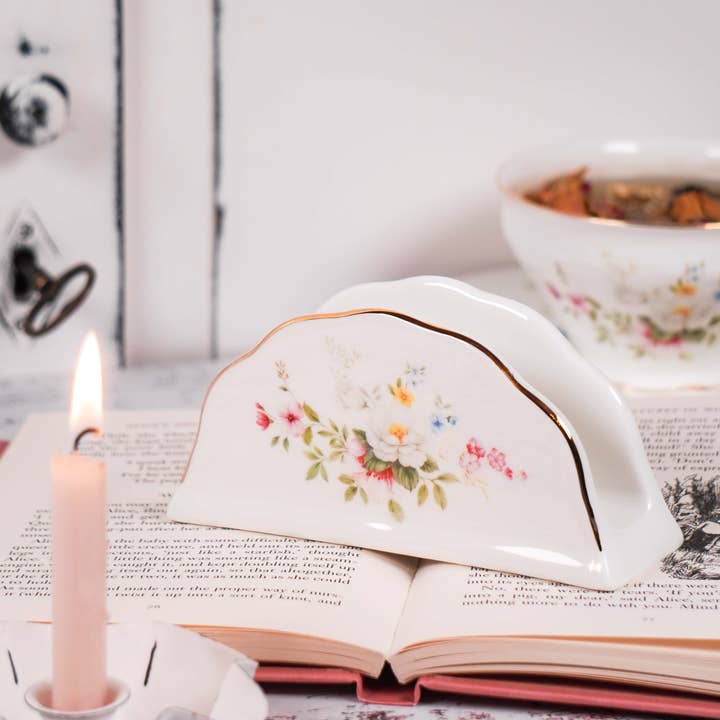 Napkin holder English garden Isabelle Rose for wholesale by Isabelle Rose