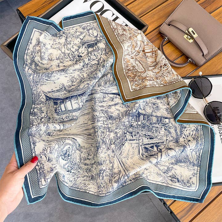 Luxury Silk Wool Scarf Chic Style 2025 for wholesale by Marayn