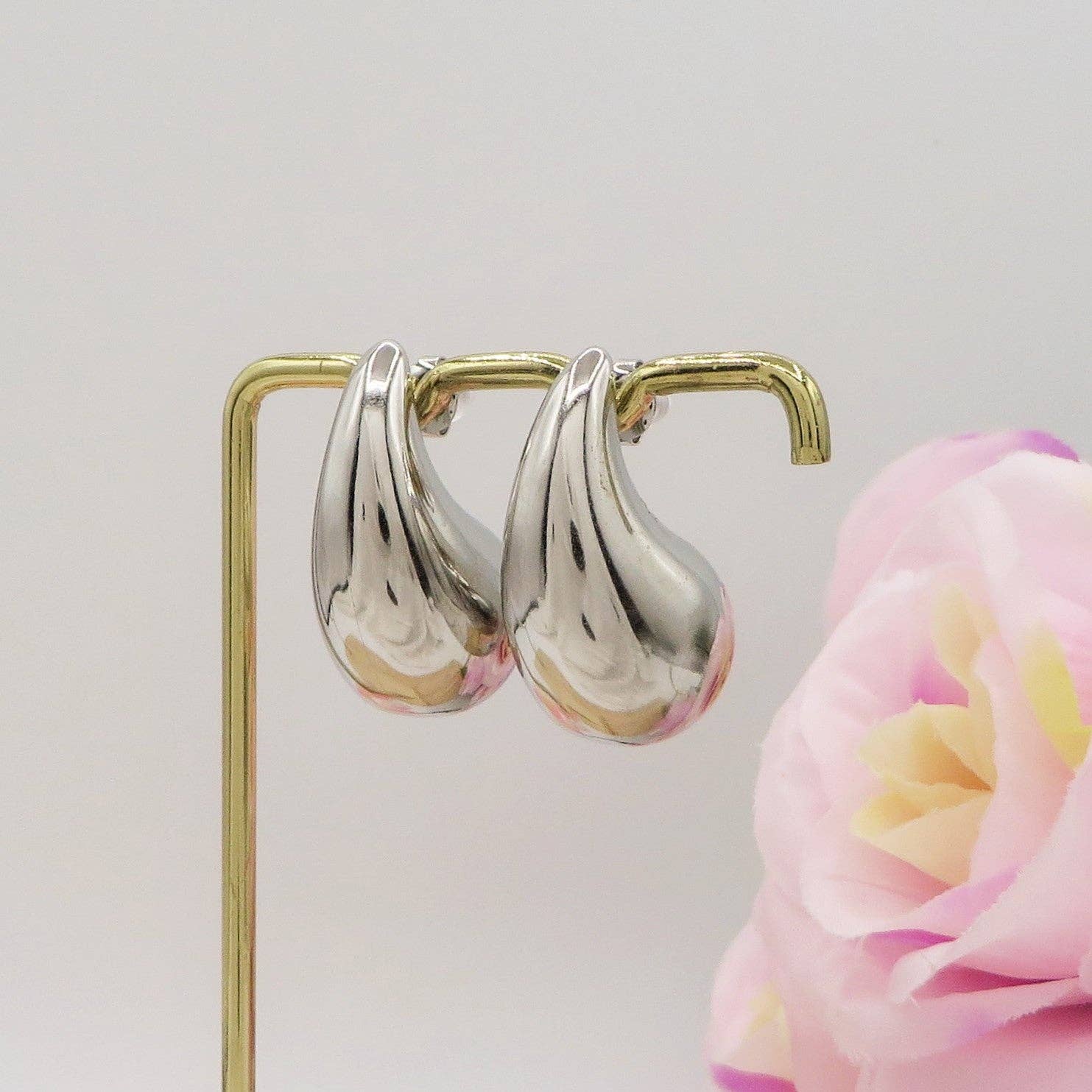 Daemon srls – Engroshandel Hængeøreringe og creoløreringe – DROP 4 størrelser - rustfrit stål ~ par tunge dråbeøreringe26