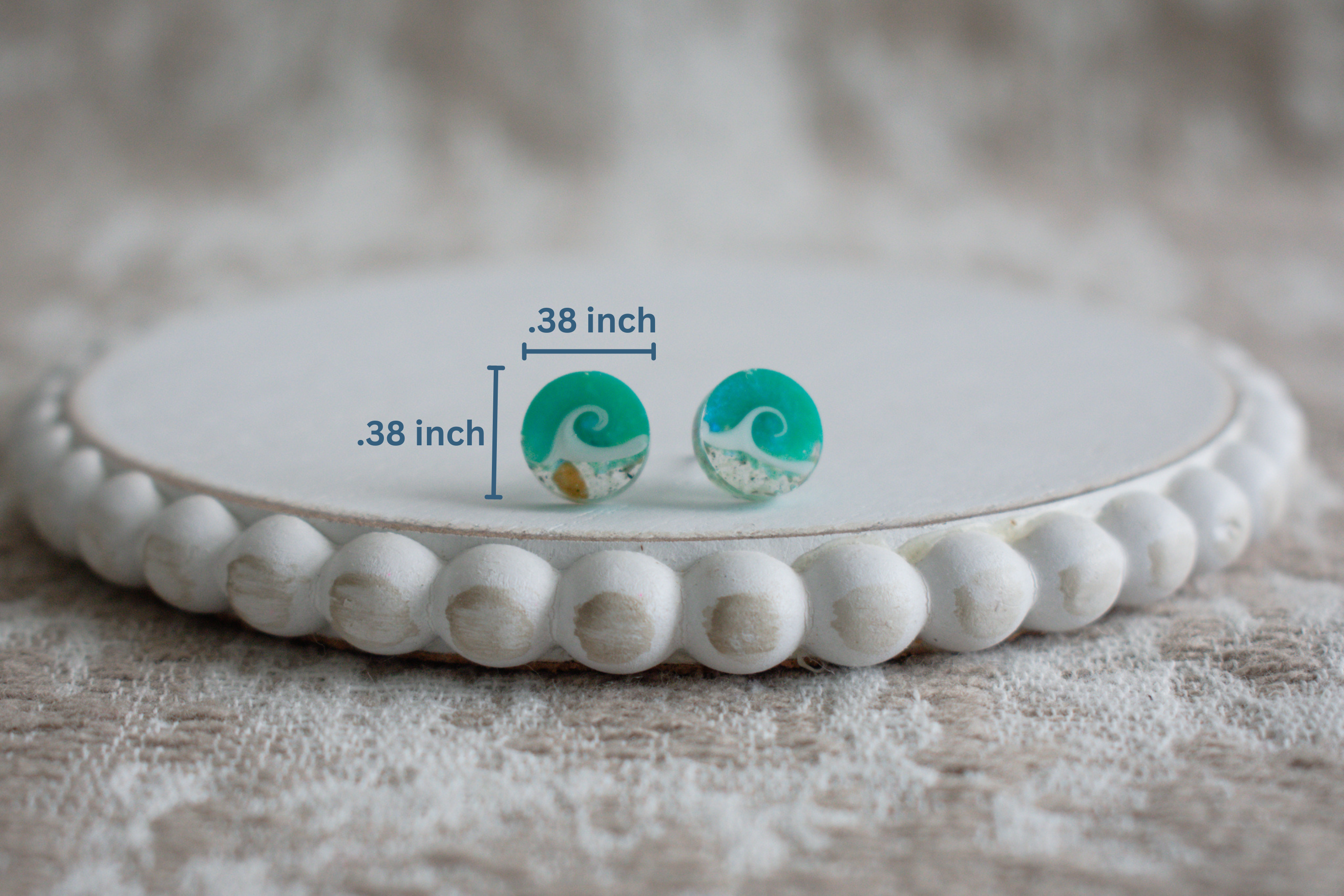 Sandy Beaches Shop – wholesale Solitärörhängen – Anpassade Sand Mini Wave Stud örhängen | Beach Sand 6