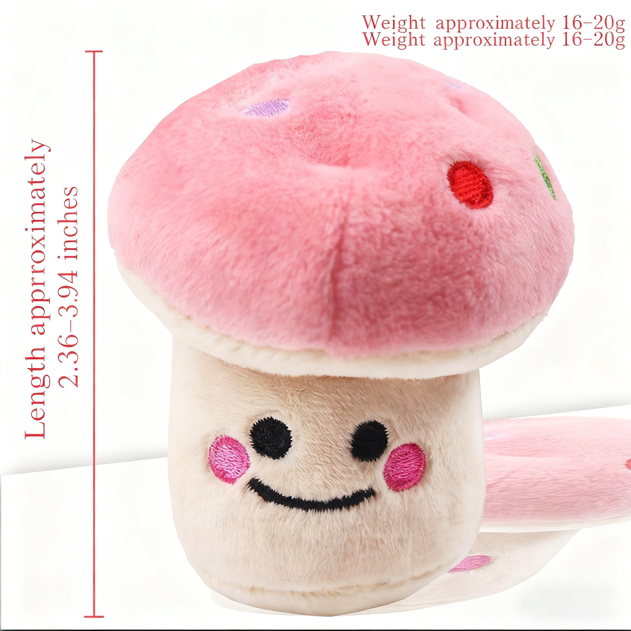 PAWPAWwholesale - Wholesale Pet Toy - Cat/Dog - Plush Mushroom Squeaky Toy for Dogs and Cats_CWMM109230