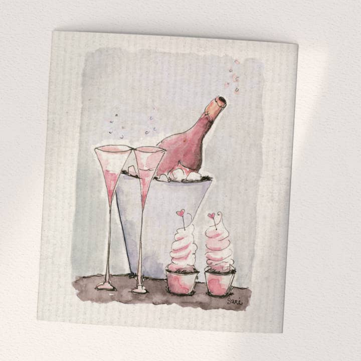 Composteerbare vaatdoek van cellulose/katoen uit Finland voor wholesale door Sari's ArtWork