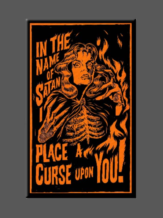 Imán, botón, espejo, maldición, bruja, imán para venta al por mayor de Ba Ba Buttons