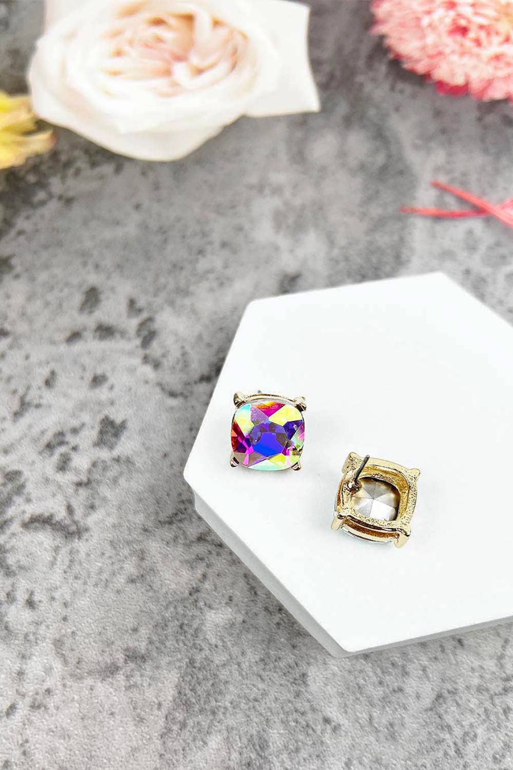 JHP Collection - Wholesale Stud/Post Earrings - VARIETY COLORS OF SEMI PRECIOUSGLASS POST EARRINGS18