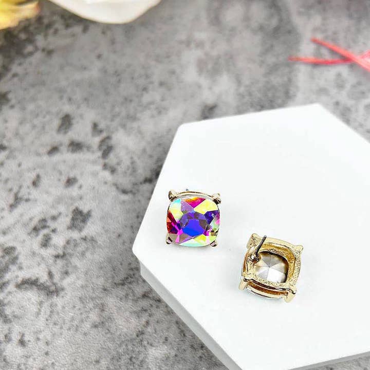JHP Collection - Wholesale Stud/Post Earrings - VARIETY COLORS OF SEMI PRECIOUSGLASS POST EARRINGS18