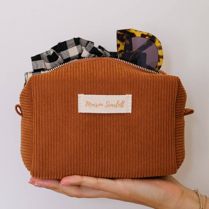 Maison Scarlett - Vendita all'ingrosso Beauty case - Donna - Borsa da toilette Charlotte in velluto a coste