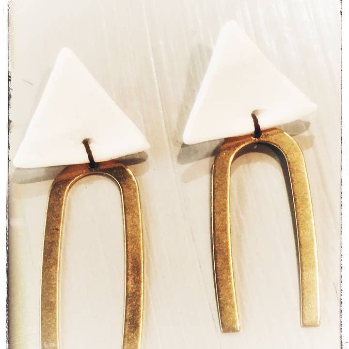 Orecchini Argilla e Ottone per la vendita all'ingrosso da parte di JAG/ged Edge Jewelry