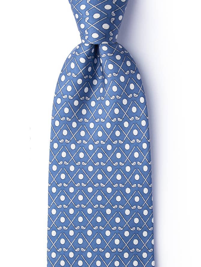 Goin Clubbin Cravate Extra Longue - Soie Bleu pour la vente par Alynn