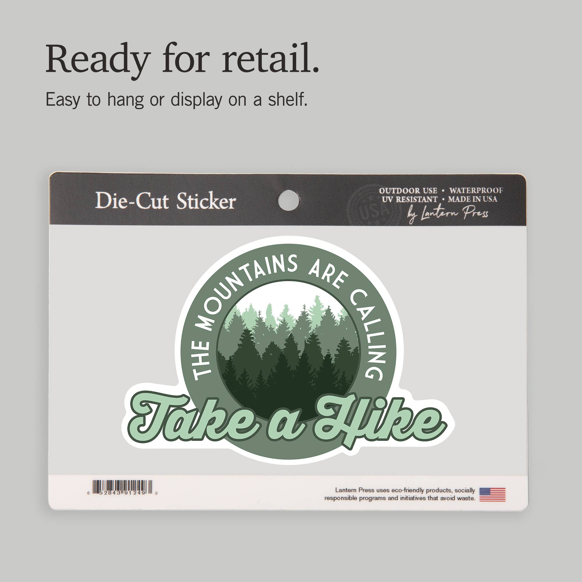 Lantern Press - Vendita all'ingrosso Adesivo - ADESIVI La montagna chiama, fai un'escursione8