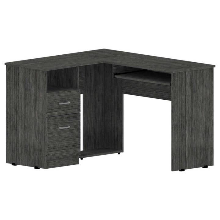 L-Shaped Desk Bradford, Office, Smoky Oak for wholesale by Treevol Furniture