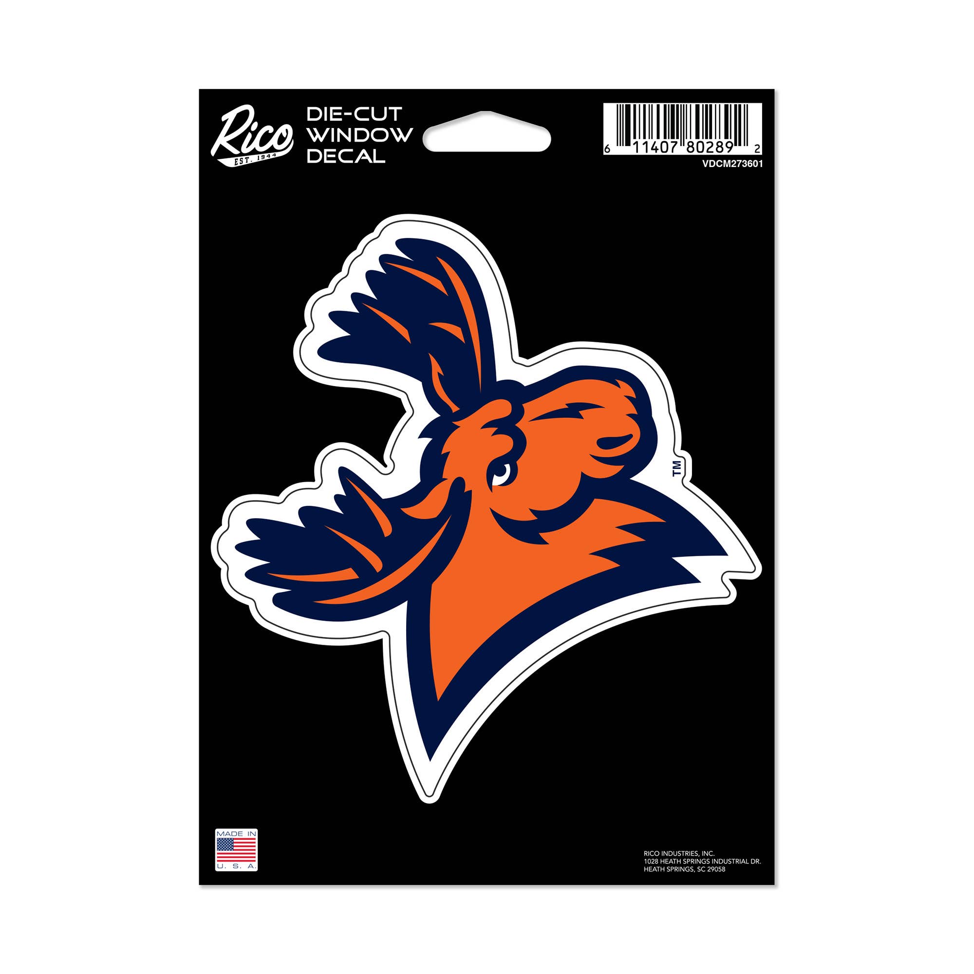 Rico Industries - Vente Breloque décorative pour voiture – unisexe - Autocollant découpé moyen NCAA Utica Pioneers0