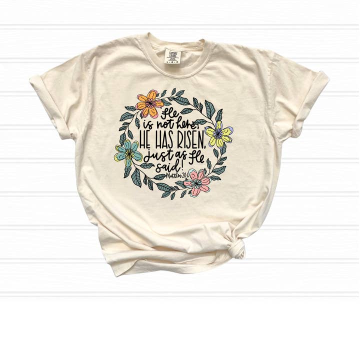 EASTER SCRIPTURE bella and comfort tee ADULT/KIDS for wholesale by Cotton Threads