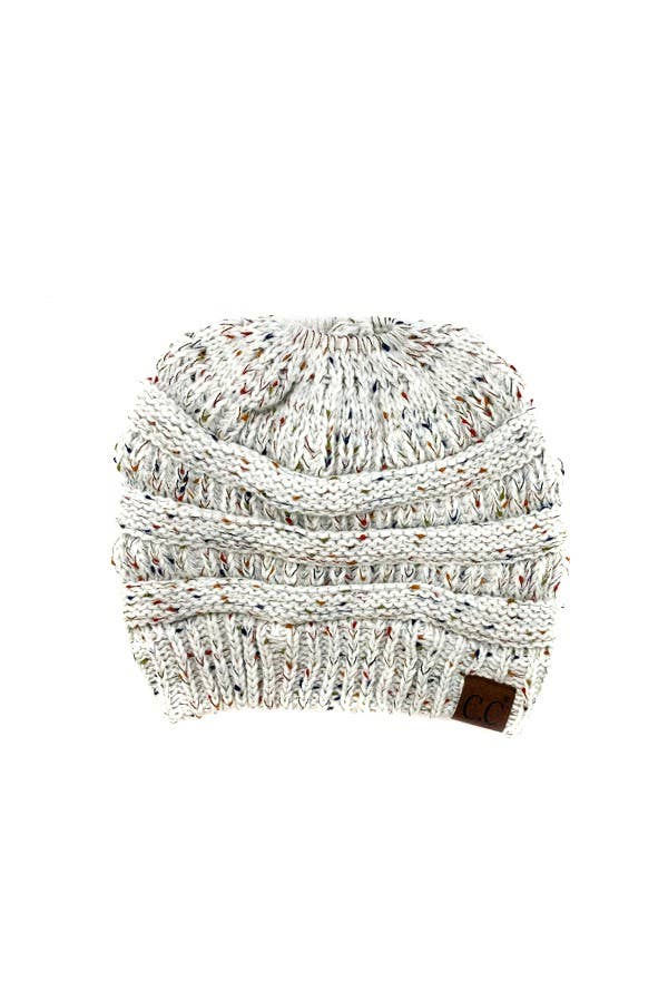 Suzie Q USA – wholesale Beanie – Women's – CC Cable Knit Beanie Tail Confetti Hat3