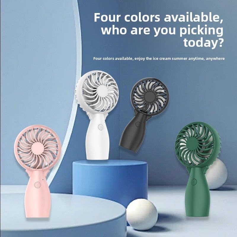 Naomi's Happy Place Shop – wholesale Handheld electric fan – Portable Handheld Fan with USB Rechargeable Battery - Lightweight yet Powerful, 3-Speed Settings, Perfect for Travel, Camping, and Office Use (Ideal Gift for Both Men and Women, 3 Colors Available)5