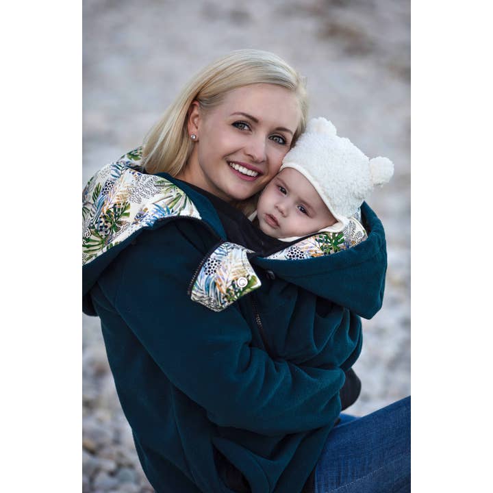 LUNA — Veste polaire pour bébé et maternité PETROL pour la vente par FUN2BEMUM