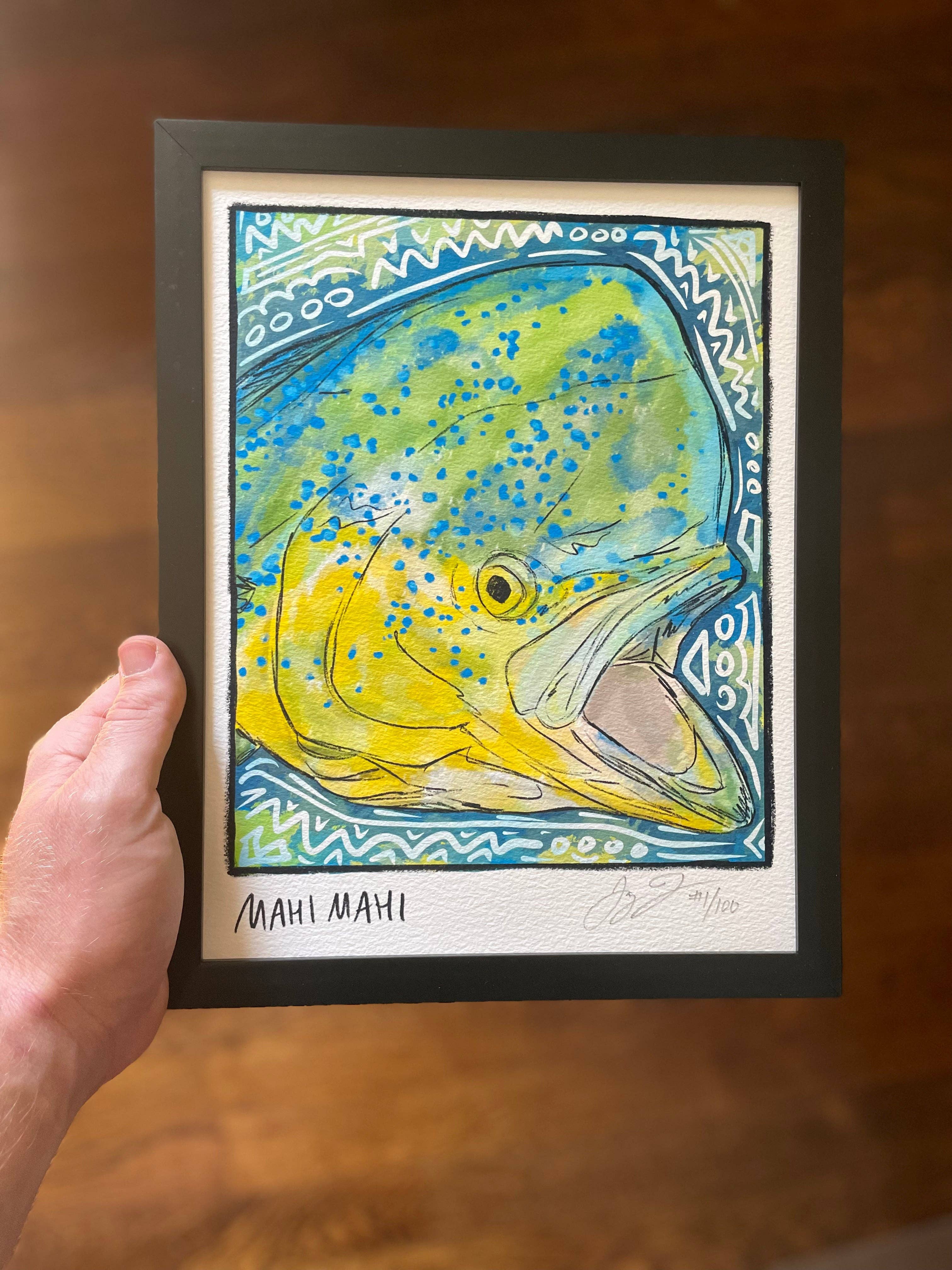 Jaybo Art - Wholesale Art Print - Mahi Mahi Closeup Print Ed. of 100 (Frame not included)1