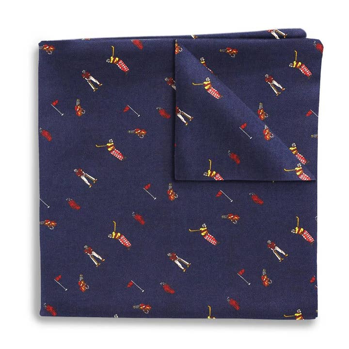 Playing Golf - Pocket Squares for wholesale by Beau Ties of Vermont