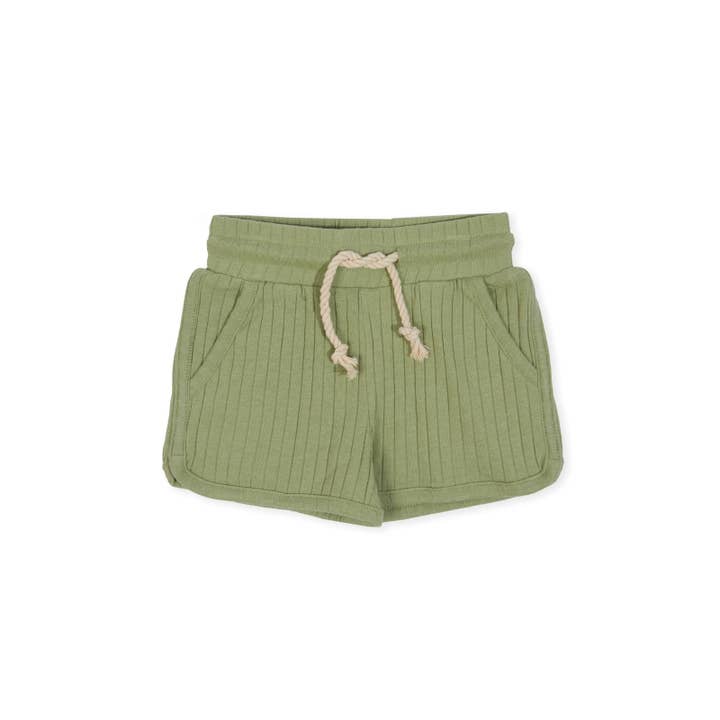 Corey Pocket Shorts - Rib Fern Green for wholesale by Indigo & Lellow