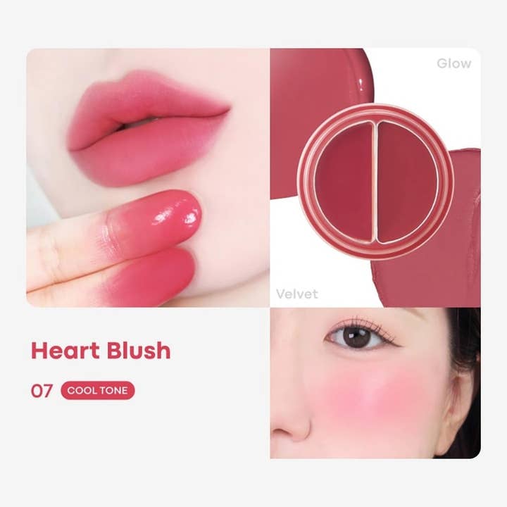 Yami - Wholesale Lip Stain/Dye/Tint - Cheek Tone Lip and Cheek Duo Balm With Silicone Brush
