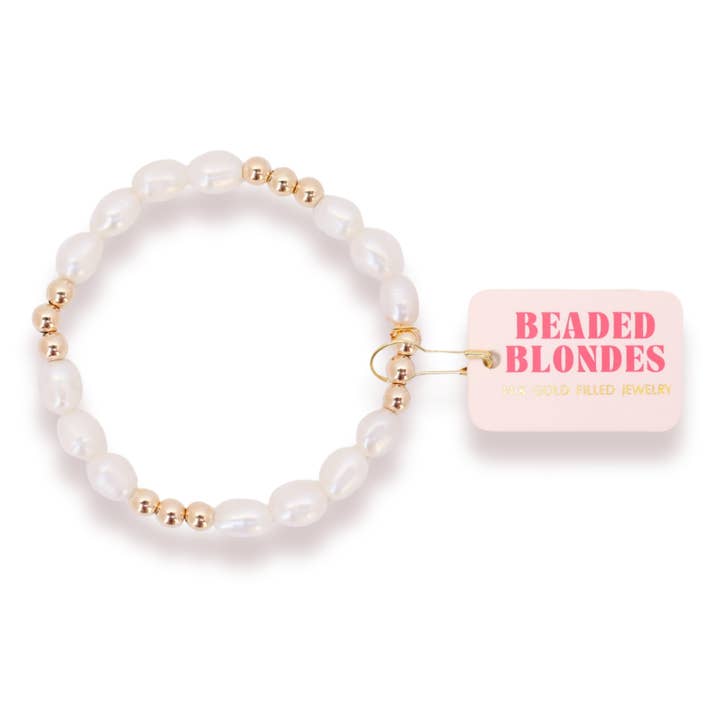 Willow Pearl Bracelet in Gold for wholesale by Beaded Blondes