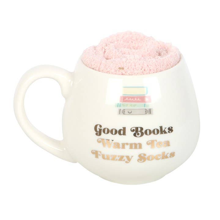 Something Different Wholesale - Wholesale Coffee Mug - Good Books Mug and Socks Set1