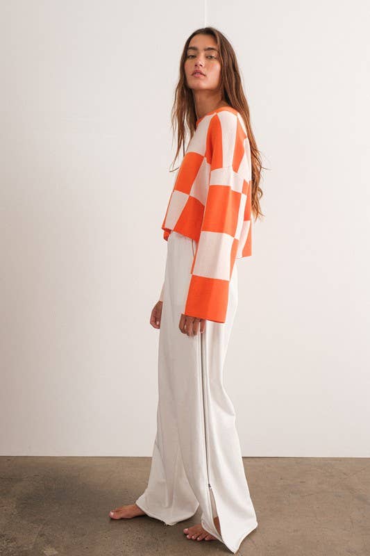 Sauge PP17397 - Sweat d'automne avec fermeture éclair latérale élastique en vente sur Faire7