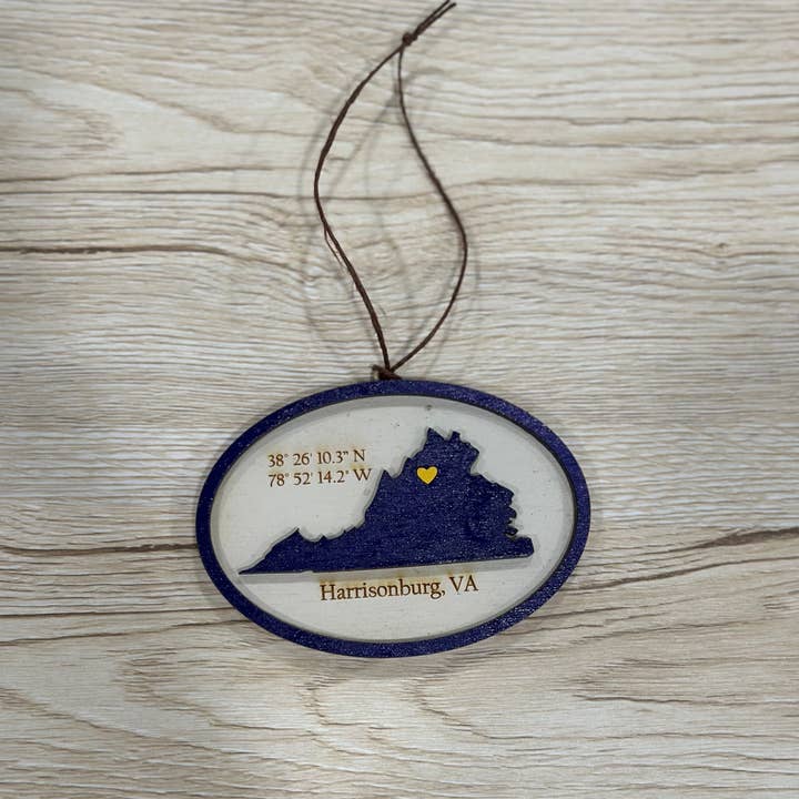 Gifts By Grace - Wholesale Ornament - College personalized gift - James Madison Ornament1