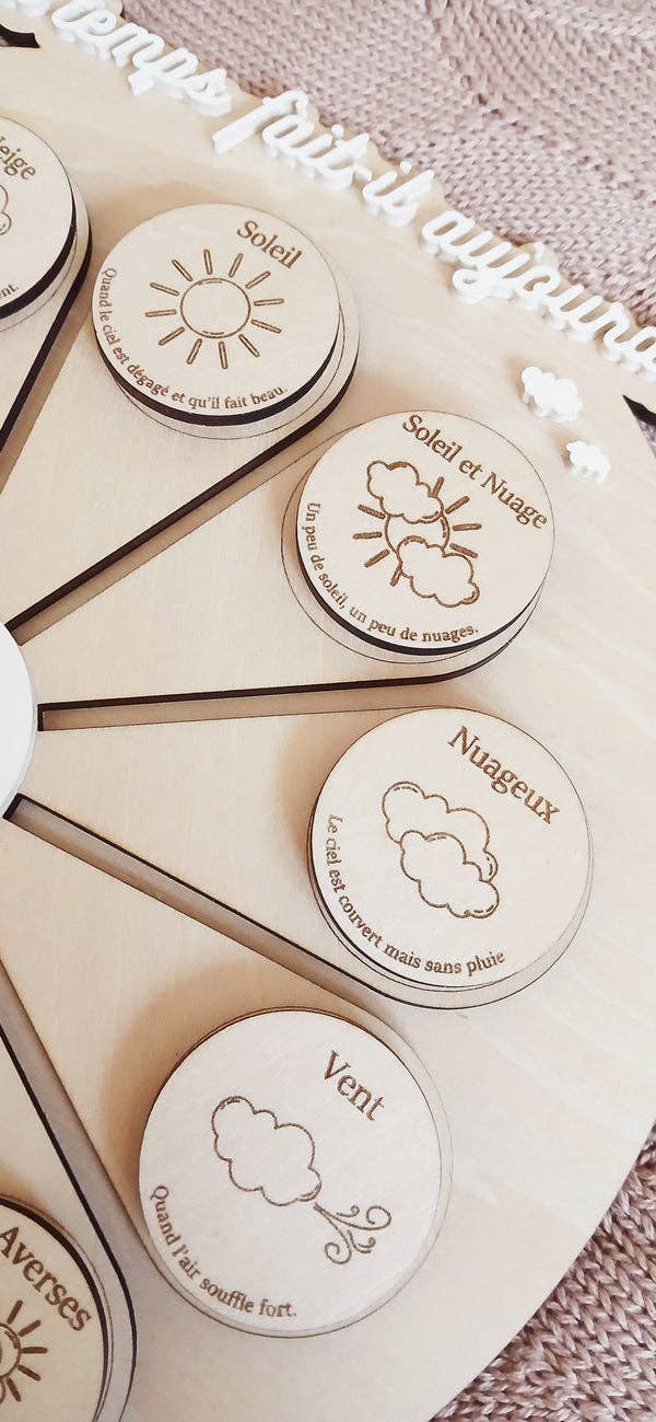 Playwood&Cie - Wholesale Wood Toy - Kids - The Weather Circle | What's the Weather Like Today?2