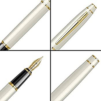 SCRIKSS - Wholesale Pen - M SCRIKSS NOBLE 35 WHITE MOTHER-OF-PEARL AND GOLD FOUNTAIN PEN1