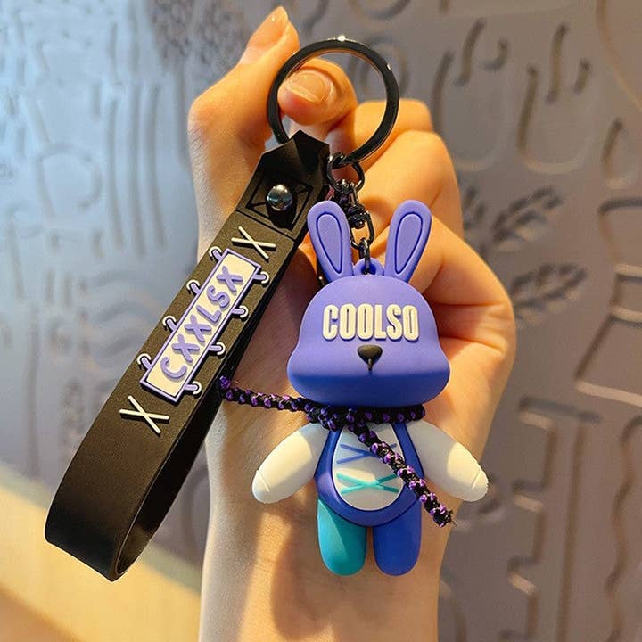 KiddieKickz – wholesale Keychain – Child – Bow Bear PVC Soft Keychain Cute Keychain17