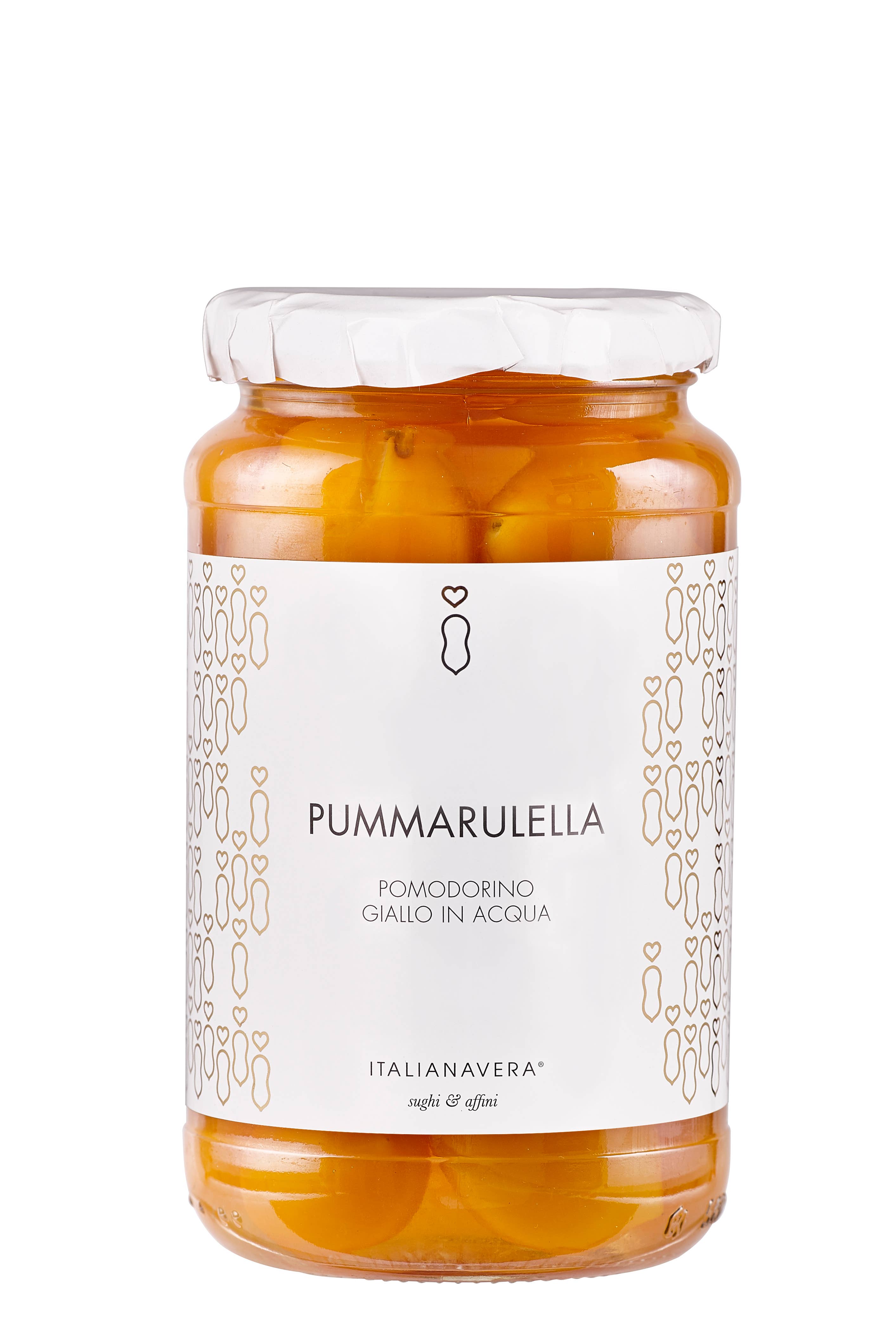 ITALIANA VERA S.R.L. - Venta al por mayor Verduras encurtidas - PUMMARULELLA - tomate Vesubio amarillo en agua 520g0