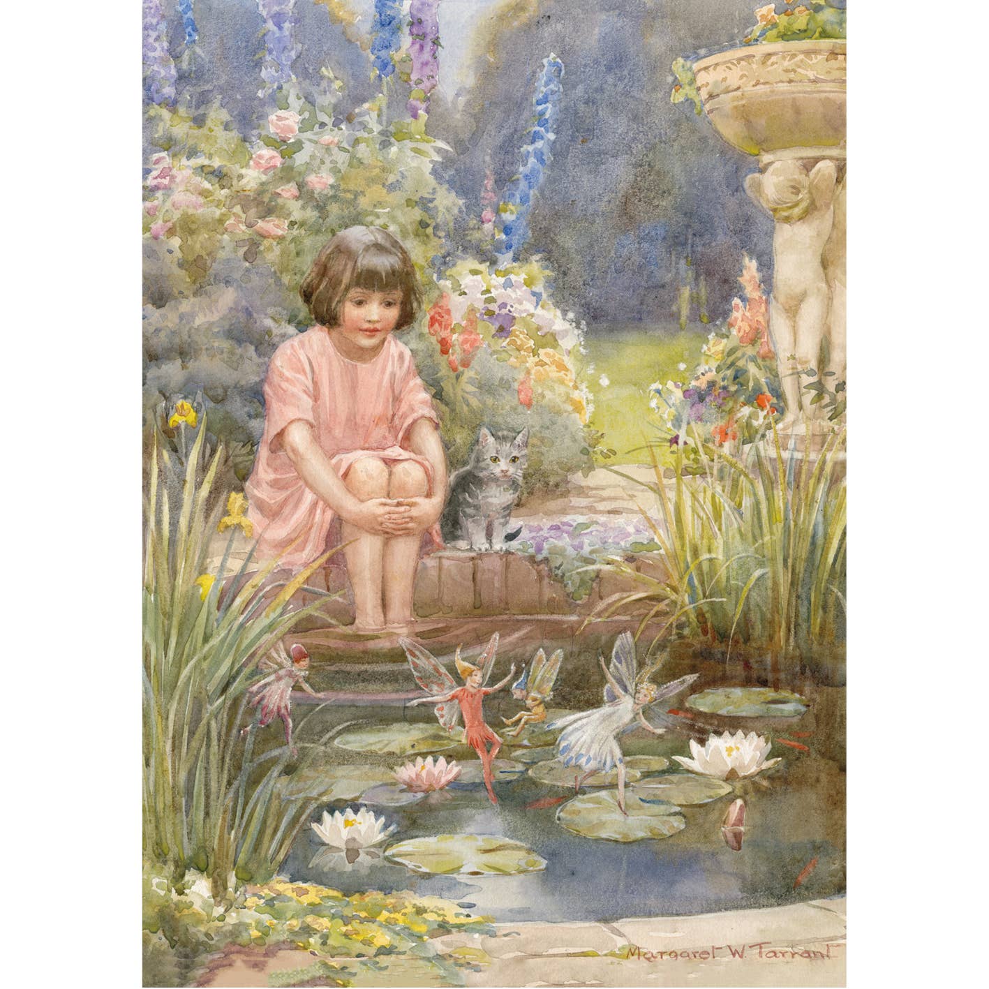 Ganymed Press - Wholesale Postcard - The Water Lily Pond - Margaret Tarrant Postcard0