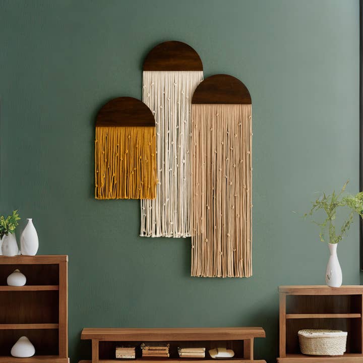 MinhandBros - Wholesale Wall art set - Macrame Wall Hanging for Farmhouse Style Home Decor V455